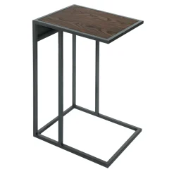 Metal C-Table With Usb Port, Brown Promotion