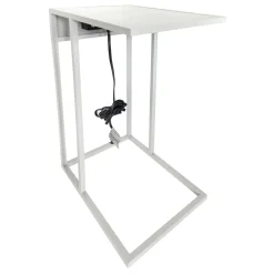 Metal C-Table With Usb Port, Grey Exquisite Gifts