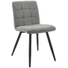 Mia Grey Quilted Dining Chair Discount