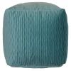 Mineral Blue Ripple Pouf Online Discount