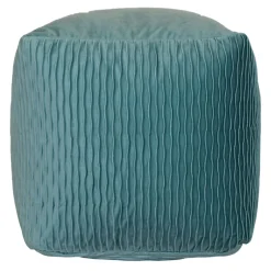 Mineral Blue Ripple Pouf Online Discount