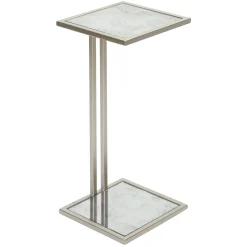 Mirrored Gold Metal Drink Table Less Expensive