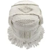 Nala Handwoven Fringe Round Pouf Less Expensive