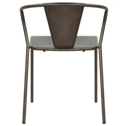 Nova Dark Grey Metal Dining Chair Less Expensive