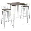 Oregon 3-Piece White Dining Table Set Premium