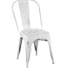 Oregon Vintage White Metal Dining Chair Opening Sales