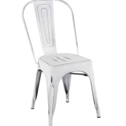 Oregon Vintage White Metal Dining Chair Opening Sales