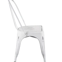 Oregon Vintage White Metal Dining Chair Opening Sales