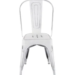 Oregon Vintage White Metal Dining Chair Opening Sales