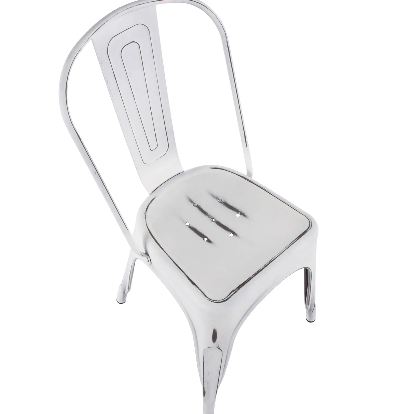 Oregon Vintage White Metal Dining Chair Opening Sales