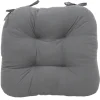 2-Pack Dark Grey Microsuede Chair Pads Online Discount