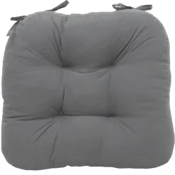 2-Pack Dark Grey Microsuede Chair Pads Online Discount