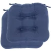 2-Pack Navy Microsuede Chair Pads Flash Sale