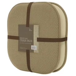 2-Pack Tan Memory Foam Chair Pads Cheaper