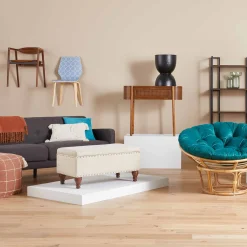 Parkview 5 Tier Metal & Wood Veneer Bookshelf Opening Sales