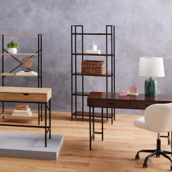 Parkview Metal & Wood Writing Desk With Storage, 48 Less Expensive