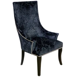 Providence Chatham Damask Velvet Accent Chair, Black Outlet