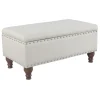 Providence Jasmine Linen Storage Ottoman, Beige Outlet