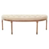 Providence Lourdes Tufted Curved Bench, Neutral Clearance