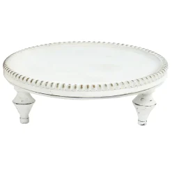 Providence White Wood Beaded Plant Stand, 12 Cheaper