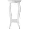 Providence White Wood Octagon Top Plant Stand Opening Sales