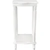 Providence White Wood Square Plant Stand, 24 Discount
