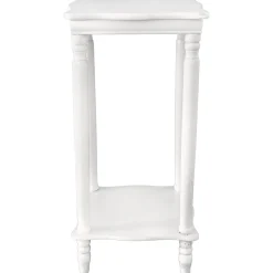Providence White Wood Square Plant Stand, 24 Discount