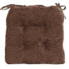 Reese Chenille Chocolate Chair Pad Discount Online