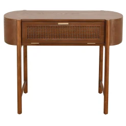 Reston Round Corner Wooden Console Table Less Expensive