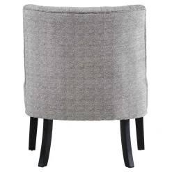 Rich Dark Grey Tufted Armless Accent Chair With Performance Fabric Opening Sales