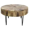 Round Mango Wood Coffee Table With Metal Hairpin Legs Cheaper