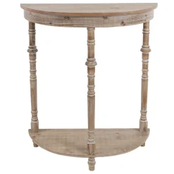 Rounded Turned Leg Wooden Console Low Price