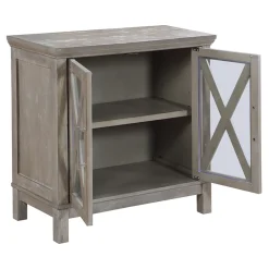Rowan 2-Drawer Grey Cabinet Flash Sale