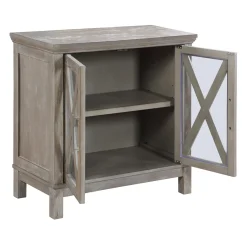 Rowan 2-Drawer Grey Cabinet Flash Sale