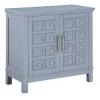 Sadie 2-Drawer Geometric Cabinet, Grey Bargain Sale