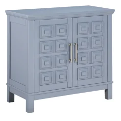 Sadie 2-Drawer Geometric Cabinet, Grey Bargain Sale