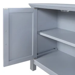 Sadie 2-Drawer Geometric Cabinet, Grey Bargain Sale