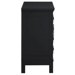 Sadie 2-Drawer Geometric Cabinet, Black Outlet
