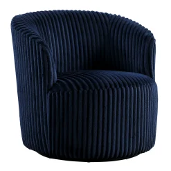 Sawyer Blue Pleated Swivel Tub Chair Promotion