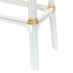 Set Of 2 Indah Rattan Backless Barstool, White Online Discount