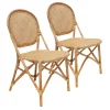 Set Of 2 Indah Rattan Bistro Dining Chairs Low Price