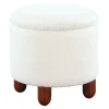 Shay White Storage Ottoman Discount Online