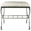 Silver & Ivory Vanity Bench Premium