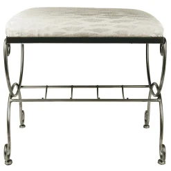 Silver & Ivory Vanity Bench Premium