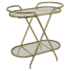 Sinclair Gold Metal Bar Cart Clearance