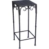 Square Wood Top Plant Stand With Brown Twist Metal Leg, Large Discount Online
