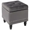 Stanley Grey Storage Ottoman Premium