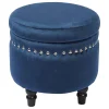 Stanley Navy Storage Ottoman Premium