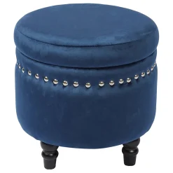 Stanley Navy Storage Ottoman Premium