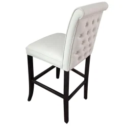 Tatum Ivory Tall Tufted Back Barstool Good Quality